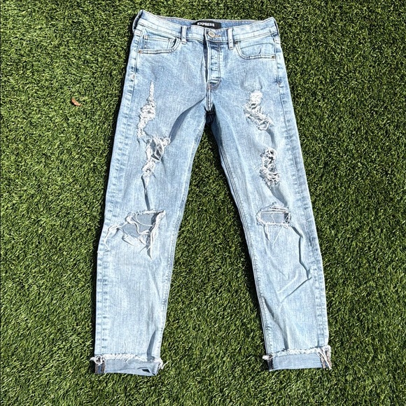 Express Denim - Excellent used condition Express Vintage Skinny HR Distressed Jeans Size 00